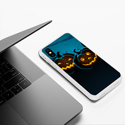 Чехол iPhone XS Max матовый Halloween3, цвет: 3D-белый — фото 2