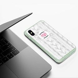 Чехол iPhone XS Max матовый Любимой мамуле, цвет: 3D-салатовый — фото 2