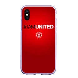 Чехол iPhone XS Max матовый I am United, цвет: 3D-светло-сиреневый