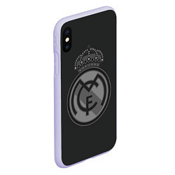 Чехол iPhone XS Max матовый Real Madrid, цвет: 3D-светло-сиреневый — фото 2