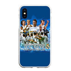 Чехол iPhone XS Max матовый Real Madrid