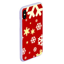 Чехол iPhone XS Max матовый Snow, цвет: 3D-светло-сиреневый — фото 2