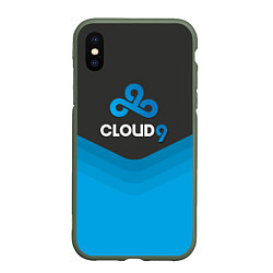 Чехол iPhone XS Max матовый Cloud 9 Uniform, цвет: 3D-темно-зеленый