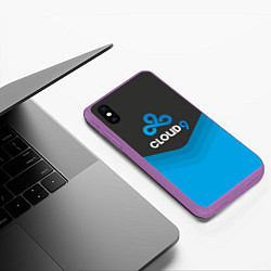 Чехол iPhone XS Max матовый Cloud 9 Uniform, цвет: 3D-фиолетовый — фото 2