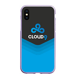 Чехол iPhone XS Max матовый Cloud 9 Uniform, цвет: 3D-светло-сиреневый