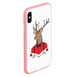 Чехол iPhone XS Max матовый Christmas Deer, цвет: 3D-баблгам — фото 2