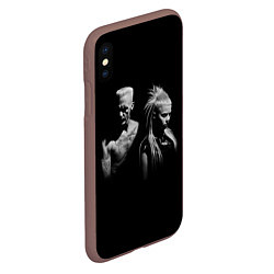 Чехол iPhone XS Max матовый Die Antwoord: Black, цвет: 3D-коричневый — фото 2