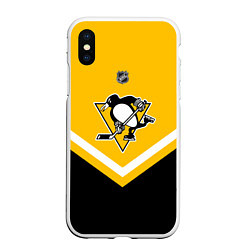 Чехол iPhone XS Max матовый NHL: Pittsburgh Penguins
