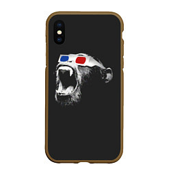 Чехол iPhone XS Max матовый 3D Monkey