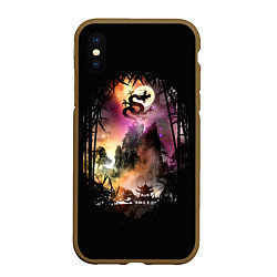 Чехол iPhone XS Max матовый Fantasy Forest