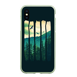 Чехол iPhone XS Max матовый Green Life, цвет: 3D-салатовый