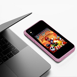 Чехол iPhone XS Max матовый Mario Doom, цвет: 3D-розовый — фото 2