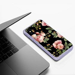 Чехол iPhone XS Max матовый TOP Roses, цвет: 3D-светло-сиреневый — фото 2