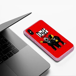 Чехол iPhone XS Max матовый Daff Punk, цвет: 3D-розовый — фото 2