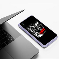 Чехол iPhone XS Max матовый Future City, цвет: 3D-светло-сиреневый — фото 2