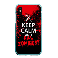 Чехол iPhone XS Max матовый Keep Calm & Kill Zombies