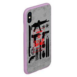 Чехол iPhone XS Max матовый Арсенал против зомби, цвет: 3D-сиреневый — фото 2