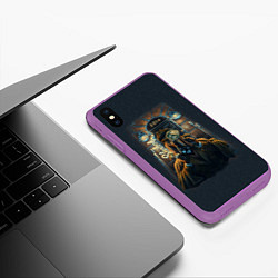 Чехол iPhone XS Max матовый Baker Street 221B, цвет: 3D-фиолетовый — фото 2