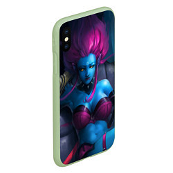 Чехол iPhone XS Max матовый Hair Evelynn, цвет: 3D-салатовый — фото 2