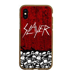 Чехол iPhone XS Max матовый Slayer Red, цвет: 3D-коричневый