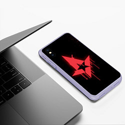 Чехол iPhone XS Max матовый Astralis: Black collection, цвет: 3D-светло-сиреневый — фото 2