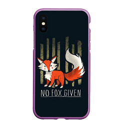 Чехол iPhone XS Max матовый No Fox Given