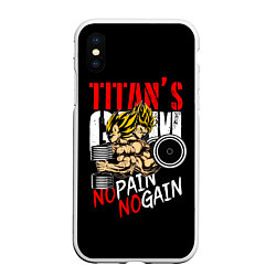 Чехол iPhone XS Max матовый Titans Gym, цвет: 3D-белый