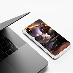 Чехол iPhone XS Max матовый LoL, цвет: 3D-белый — фото 2