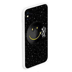 Чехол iPhone XS Max матовый Лунная улыбка, цвет: 3D-белый — фото 2