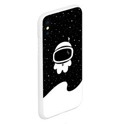 Чехол iPhone XS Max матовый Маленький космонавт, цвет: 3D-белый — фото 2