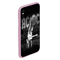 Чехол iPhone XS Max матовый AC/DC: Rock You, цвет: 3D-розовый — фото 2