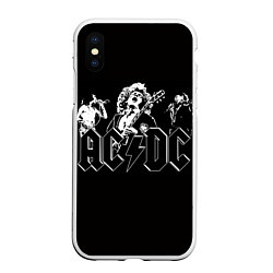 Чехол iPhone XS Max матовый AC/DC: Mono