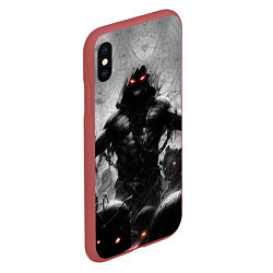 Чехол iPhone XS Max матовый Disturbed: Demon Rage, цвет: 3D-красный — фото 2