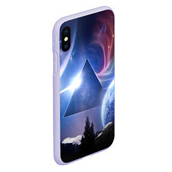 Чехол iPhone XS Max матовый Pink Floyd: Space, цвет: 3D-светло-сиреневый — фото 2