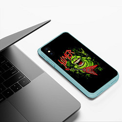Чехол iPhone XS Max матовый Slayer Slimer, цвет: 3D-мятный — фото 2