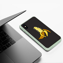 Чехол iPhone XS Max матовый XXX Banana, цвет: 3D-салатовый — фото 2