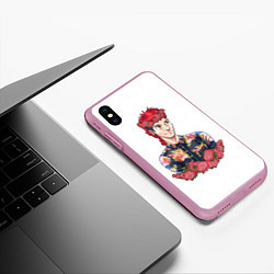 Чехол iPhone XS Max матовый Twenty One Pilots: Red Guy, цвет: 3D-розовый — фото 2