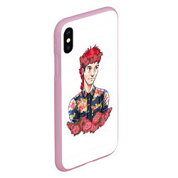 Чехол iPhone XS Max матовый Twenty One Pilots: Red Guy, цвет: 3D-розовый — фото 2