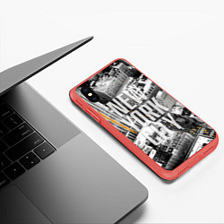 Чехол iPhone XS Max матовый New York City, цвет: 3D-красный — фото 2