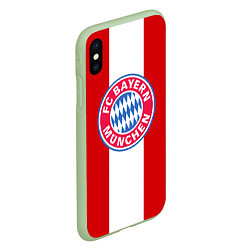 Чехол iPhone XS Max матовый Bayern FC: Red line, цвет: 3D-салатовый — фото 2