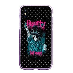 Чехол iPhone XS Max матовый Liberty Forever, цвет: 3D-сиреневый