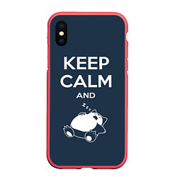 Чехол iPhone XS Max матовый Keep Calm & Zzz