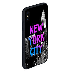 Чехол iPhone XS Max матовый Flur NYC, цвет: 3D-черный — фото 2