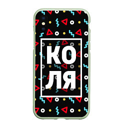 Чехол iPhone XS Max матовый Коля