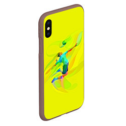 Чехол iPhone XS Max матовый Волейбол, цвет: 3D-коричневый — фото 2