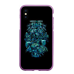 Чехол iPhone XS Max матовый Ghost In The Shell 7, цвет: 3D-фиолетовый