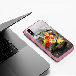 Чехол iPhone XS Max матовый Отечественная война, цвет: 3D-малиновый — фото 2
