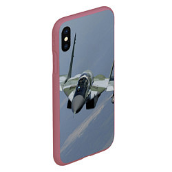 Чехол iPhone XS Max матовый MiG-29SMT, цвет: 3D-малиновый — фото 2