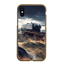 Чехол iPhone XS Max матовый Танк