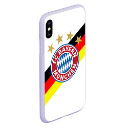 Чехол iPhone XS Max матовый FC Bayern: Germany, цвет: 3D-светло-сиреневый — фото 2